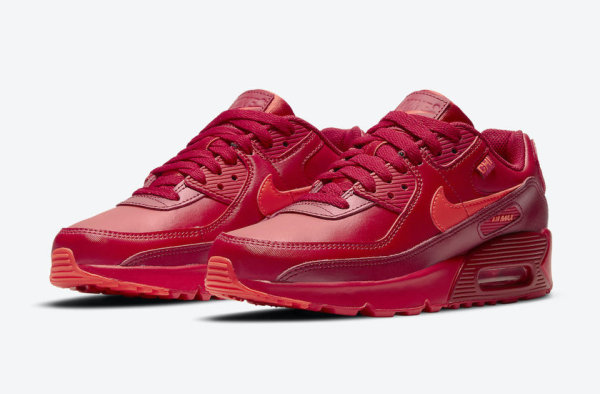 纯红鞋身适合过年穿搭，Air Max 90芝加哥配色亮相怎么可以错过