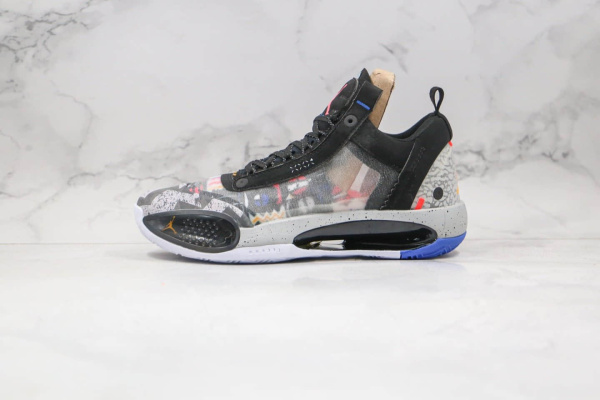 乔丹Air Jordan XXXIV Low Guo PF未来概念轻量款篮球鞋AJ34黑灰色内置Zoom气垫 货号：CX7746-008