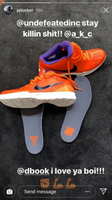 明星上脚 / P.J. Tucker 透露腳上 Nike Zoom Kobe IV Protro 是 UNDEFEATED 聯名款 但鞋子不是他的？