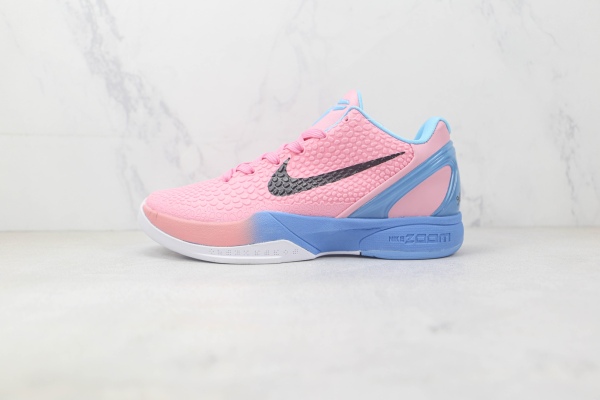 耐克Nike Zoom Kobe VI科比6代粉蓝色实战篮球鞋 科比6代碳板篮球鞋 货号：CW2190-601