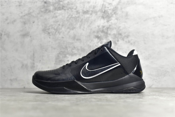 Nike科比5黑武士实战球鞋 NIKE KOBE 5 BLACK OUT 莆田Nike科比球鞋复刻 真碳缓震球鞋 货号：386429-003