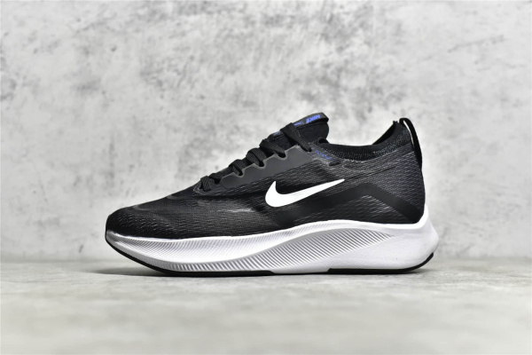 Nike登月飞线4代 Nike Zoom Fly 4 Nike缓震碳板黑色透气跑鞋 货号：CT2392-001