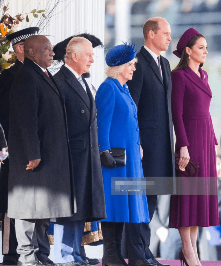 凯特迎接南非总统轻松抢风头！穿收腰裙比卡米拉有气场，美貌超绝