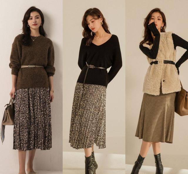 “毛衣+半身裙”才是2022年最时髦的打开方式！温暖显瘦又高级