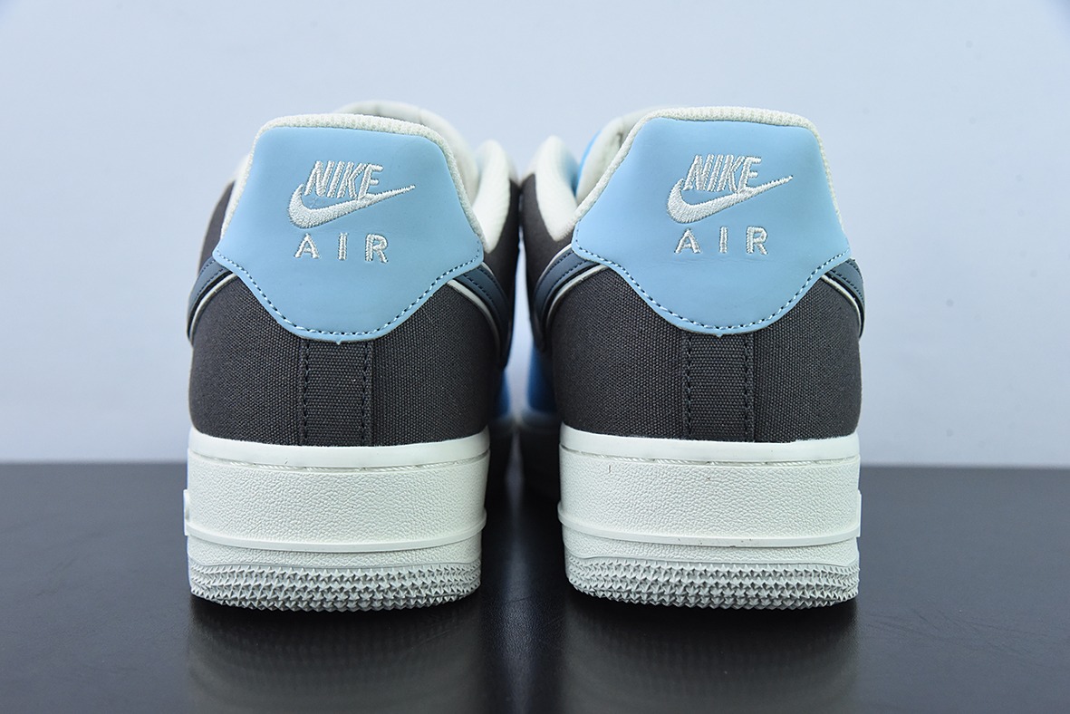 耐克Nike Air Force 1 ’07 浅蓝布面空军一号低帮休闲板鞋 货号：DG2296-024