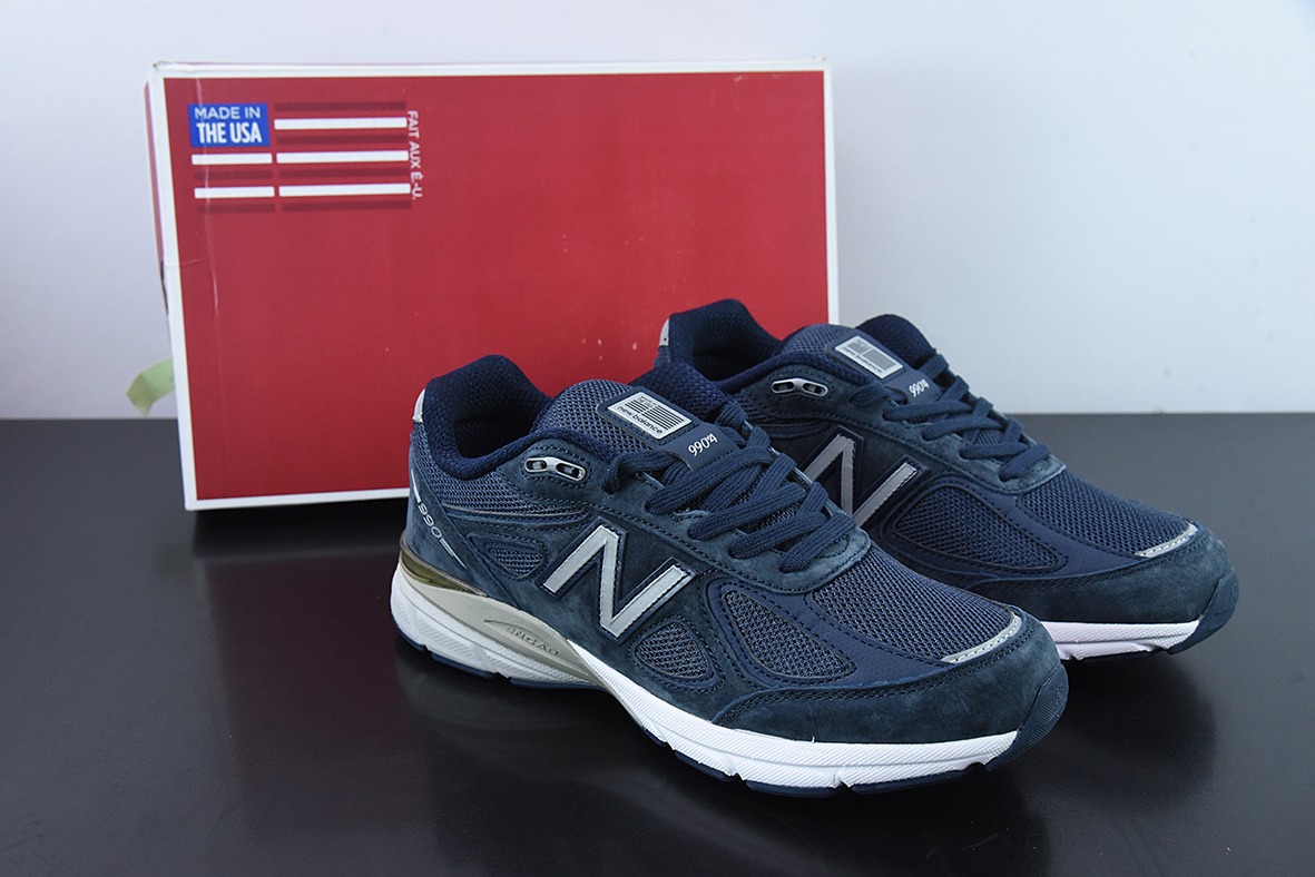 新百伦New Balance M990V4系列海军蓝复古鞋跑步鞋 货号：M990NV4