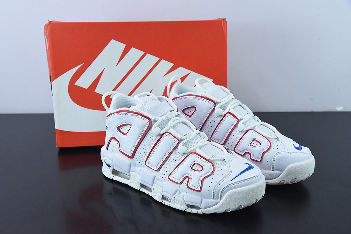 耐克Nike Air More Uptempo “USA Hoops” 白红蓝大Air 皮蓬经典高街百搭篮球鞋 货号：DX2662-100