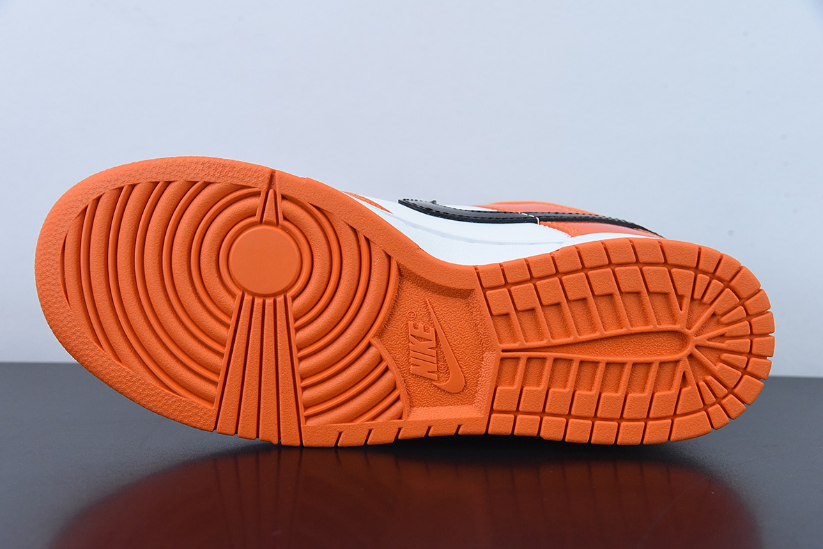 耐克Nike SB Dunk Low 漆皮南瓜白黑橙SB低帮休闲滑板鞋 货号：DJ9955-800