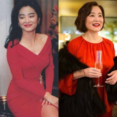 最美不过“林青霞”穿红裙，不管28岁还是68岁，同样美得明艳大方