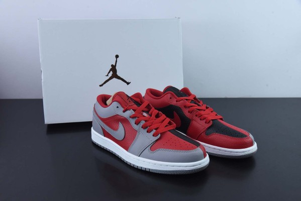 乔丹Air Jordan AJ1 Low红灰阴阳低帮文化篮球鞋 货号：DR0502-600