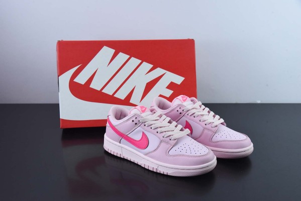 耐克Nike SB Dunk Low GSTriple Pink芭比荧光粉扣篮系列低帮休闲运动滑板板鞋 货号：DH9765-600