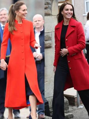 “红大衣”怎么穿更有气质？答案是：一采用红黑配色，二多配黑靴