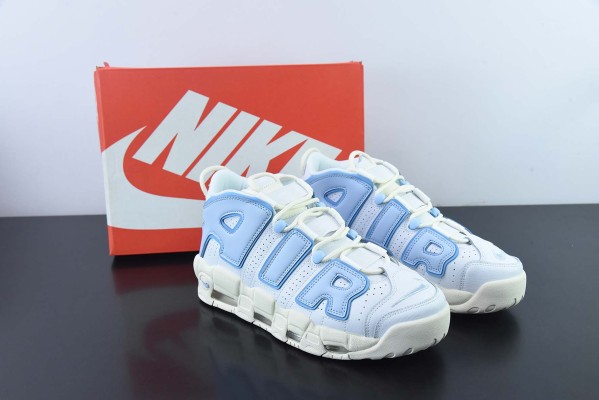 耐克Nike Air More Uptempo ’96 OG大AIR皮蓬米白蓝复古篮球鞋 货号：FD9869-100