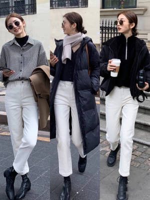 时髦姑娘都爱的“白裤子”，高级显瘦又清爽，冬天也能美得出彩