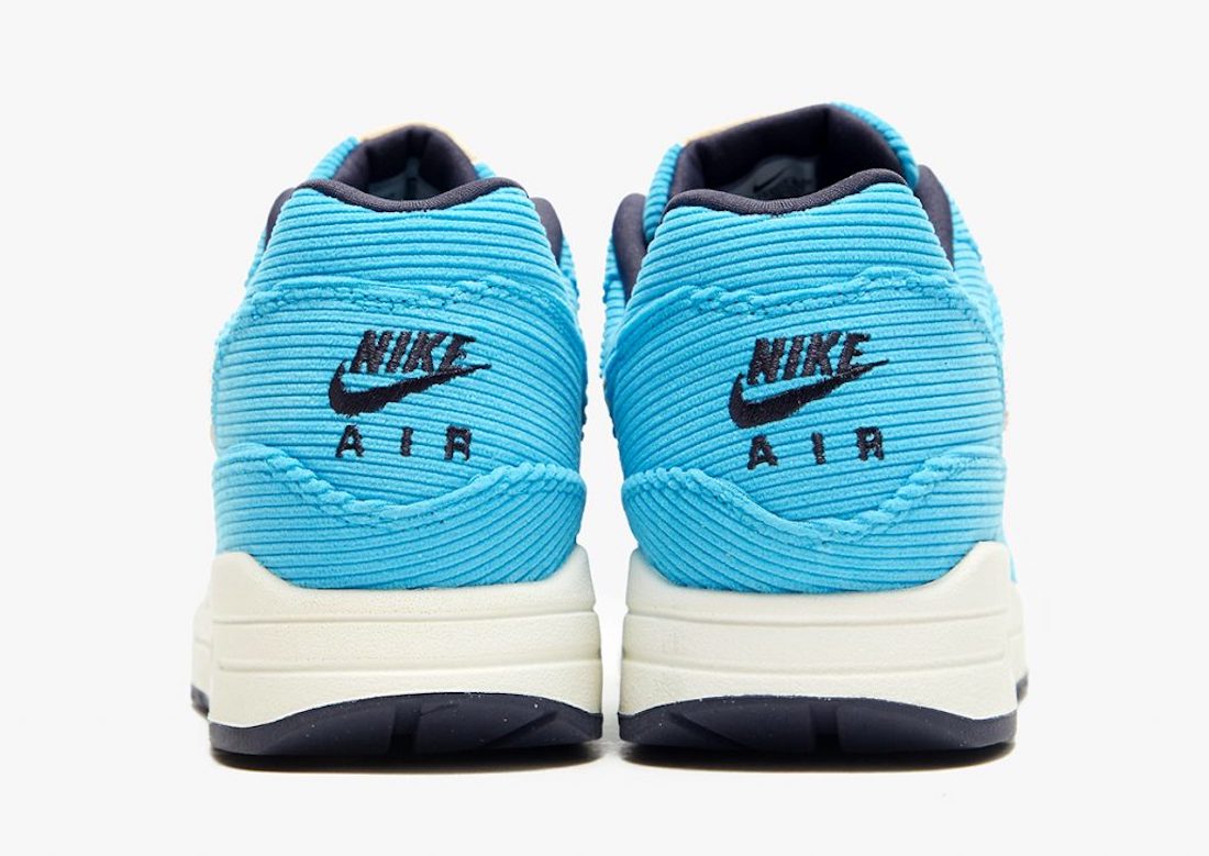 Nike Air Max 1“波罗的海蓝”采用灯芯绒面料
