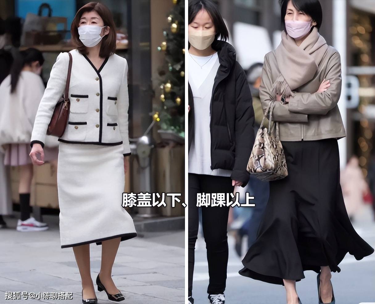 日本女人真会穿：裙长过膝、衣装素雅，看似普通实则优雅高级
