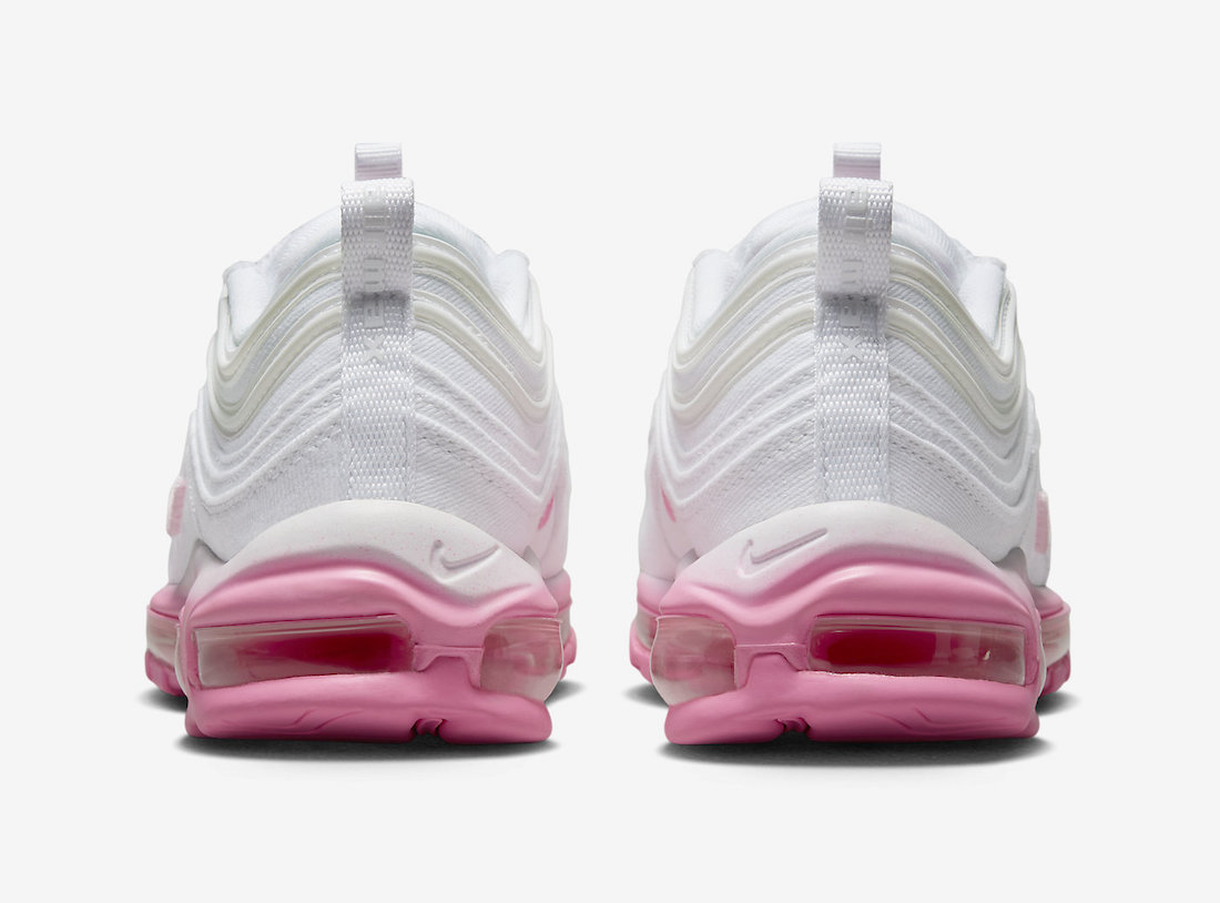 白色帆布Nike Air Max 97 Surfaces搭配粉色雪尼尔Swoose标志
