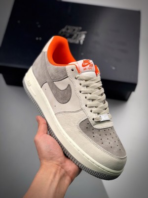 Air Force 1 07 灰橙麂皮
