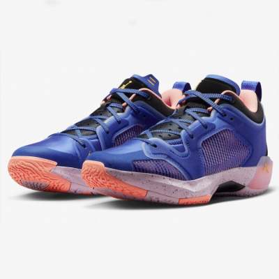 2023.2.2发售：Air Jordan 37 Low“ Lapis”减震防滑耐磨篮球鞋 蓝色