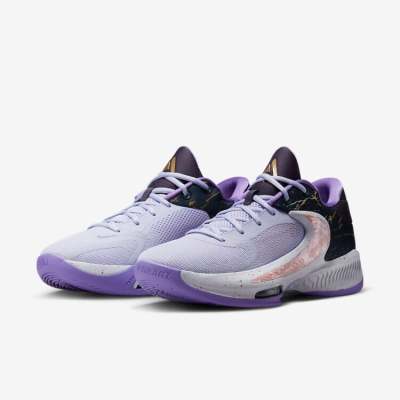 2023.2.16发售：Nike Zoom Freak 4 “全明星”减震防滑耐磨低帮篮球鞋 紫色