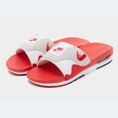 2023.3.1发售：拖板鞋Nike Air Max 1 Slide“运动红”DH0295 101