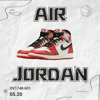今日发售Air Jordan 1 High OG “Next Chapter”蜘蛛侠2.0防滑耐磨高帮复古篮球鞋DV1748 601