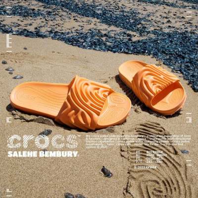 今日发售Salehe Bembury x Crocs Pollex Slide “Citrus Milk”凉拖鞋