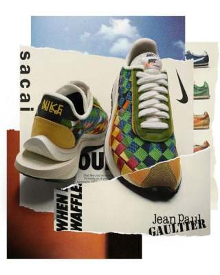 2023.11.22球鞋发售:高缇耶联名编织款 Jean Paul Gaultier x sacai x Nike LDVaporwaffle Woven“Green Gusto”DR5209 300