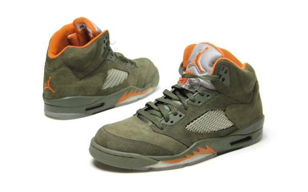 2024.3.2球鞋发售:AJ5橄榄绿高帮复古篮球鞋 Air Jordan 5 “Olive”DD0587 308