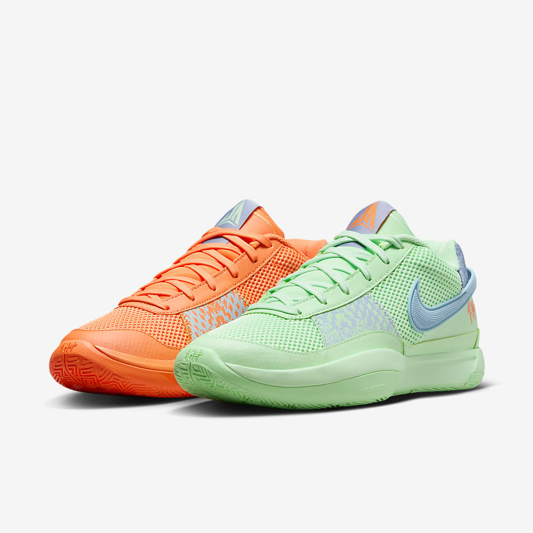 2024.4.19球鞋发售:鸳鸯绿橙低帮篮球鞋 Nike Ja 1 “Bright Mandarin/Vapor Green”FQ4796 800